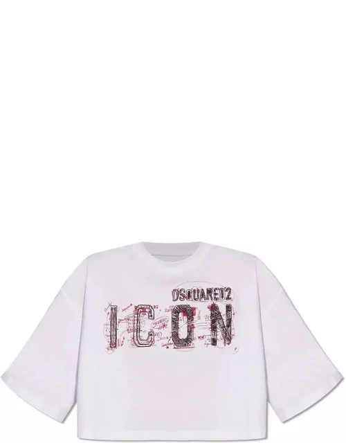 Dsquared2 Icon Printed Cropped Top
