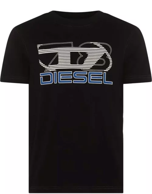 Diesel T-diegor-k74 Logo Printed Crewneck T-shirt