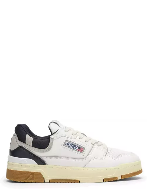 Autry White/blue Leather And Suede Clc Trainer
