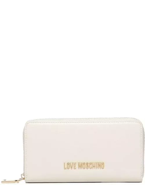 Moschino Logo Lettering Zipped Wallet