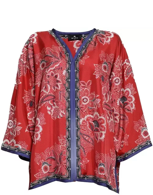 Etro Floral Printed Satin Jacket