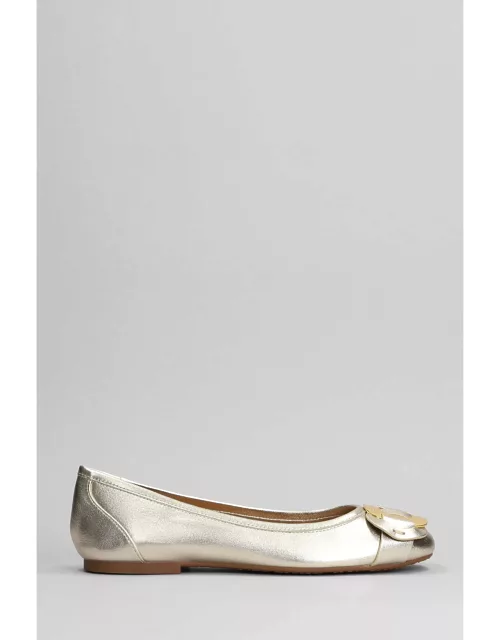 See by Chloé Chany Ballet Flats In Platinum Leather