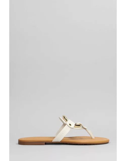 See by Chloé Hana Flats In Beige Leather