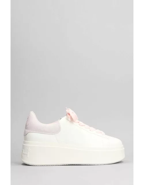 Ash Moby Bekind Sneakers In White Leather