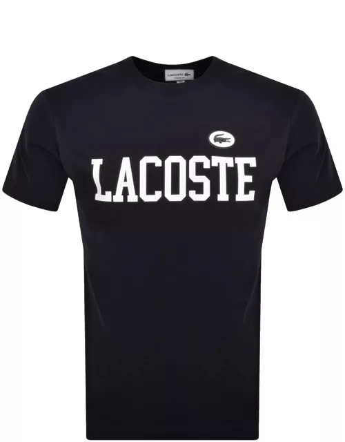 Lacoste Crew Neck Logo T Shirt Navy