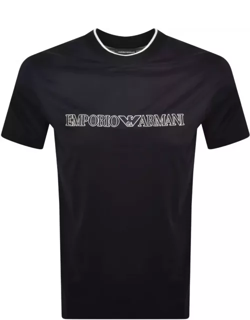 Emporio Armani Logo T Shirt Navy