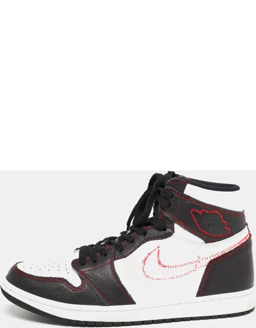 Air Jordans Multicolor Leather Jordan 1 Retro High Defiant White Black Gym Red Sneaker