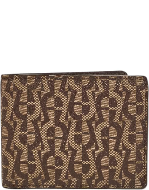 Aigner Brown/Beige Signature Coated Canvas Bifold Wallet
