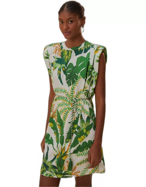 Tropical Forest Off-White T-Shirt Dress, TROPICAL FOREST OFF-WHITE /