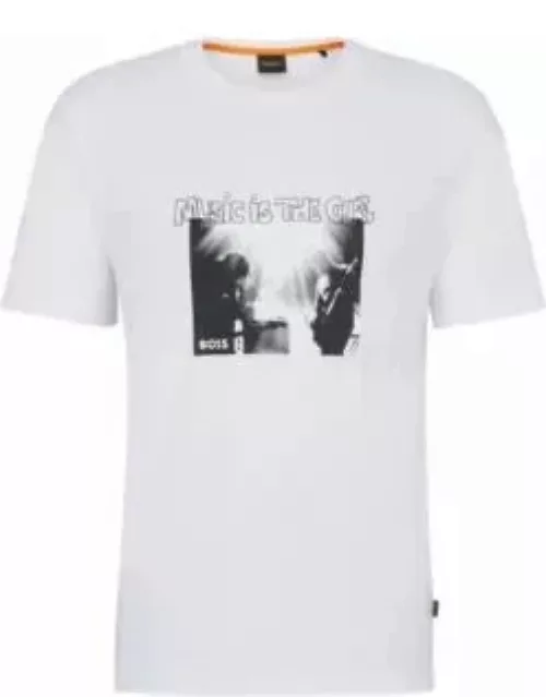 Cotton-jersey T-shirt with seasonal artwork- White Men's T-Shirt