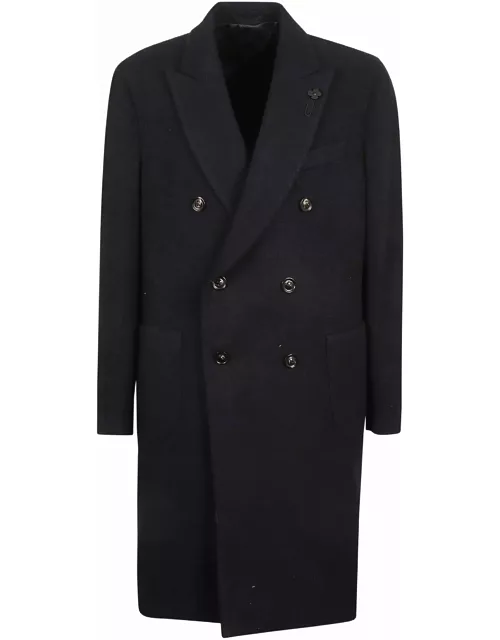 Lardini Double-breast Plain Coat