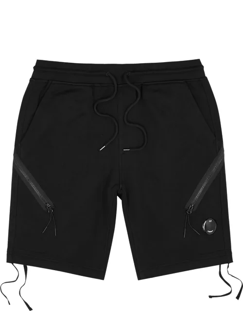 C. P. Company Logo Cotton Shorts - Black