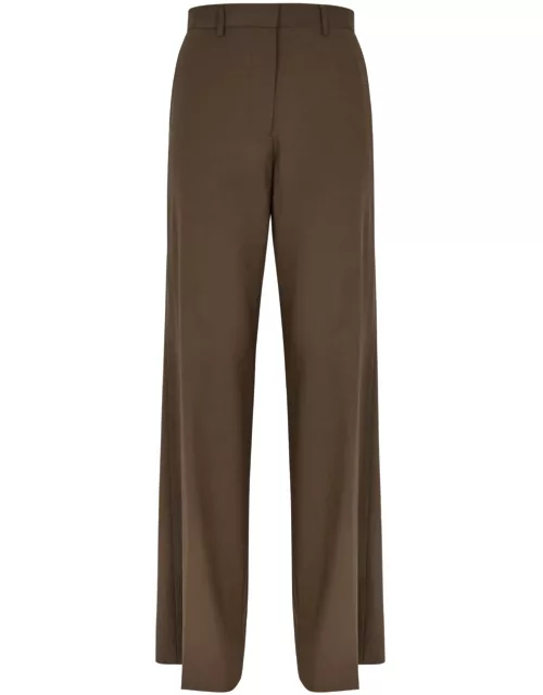 Matteau Wide-leg Wool-blend Trousers - Brown - 1 (UK 6 / XS)
