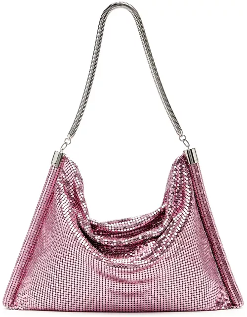 Rabanne Pixel Chainmail Shoulder bag - Pink