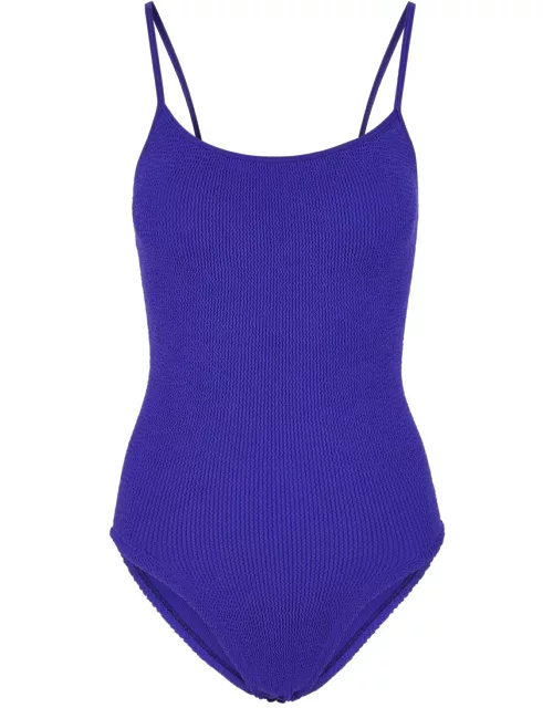 Hunza G Pamela Seersucker Swimsuit - Bright Blue - One