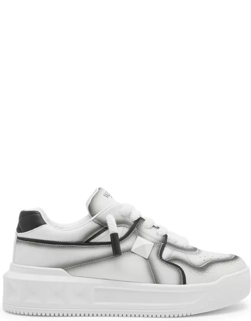 Valentino Garavani One Stud XL Panelled Leather Sneakers - White And Black - 44 (IT44 / UK10)