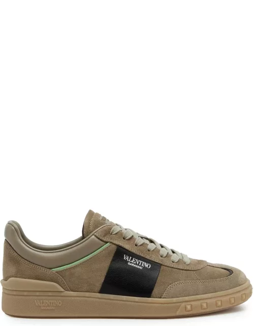 Valentino Garavani Highline Panelled Suede Sneakers - Beige - 44 (IT44 / UK10)