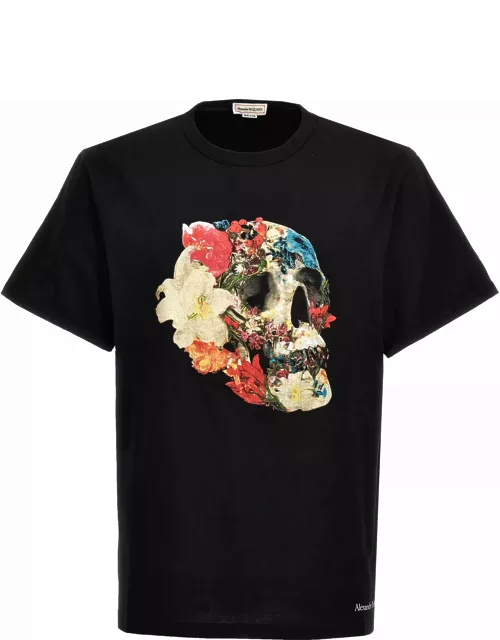 Alexander McQueen floral Skull T-shirt