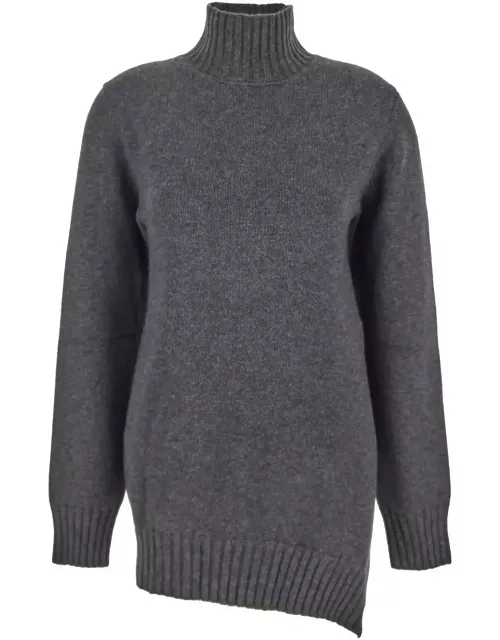 Jil Sander Asymmetric Bottom Knit Sweater