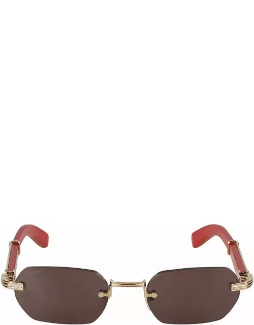 Cartier Eyewear Hexagon Frame-less Sunglasses Sunglasse