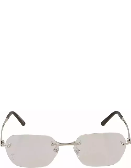 Cartier Eyewear Clear Classic Frameless Sunglasses Sunglasse