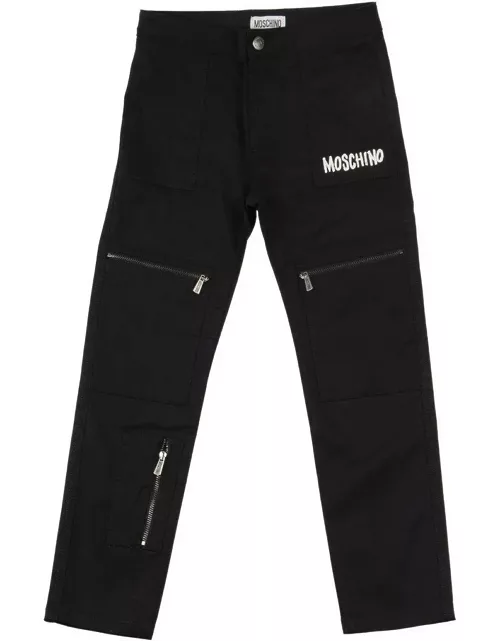 Moschino Mid-rise Logo-printed Trouser