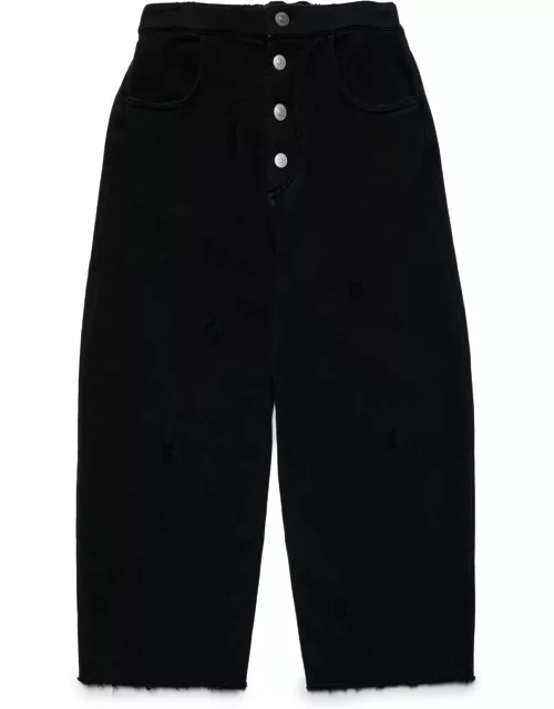 MM6 Maison Margiela Mm6p86u Trousers Maison Margiela Five-pocket Pants In Fleece With Vintage Effect Break
