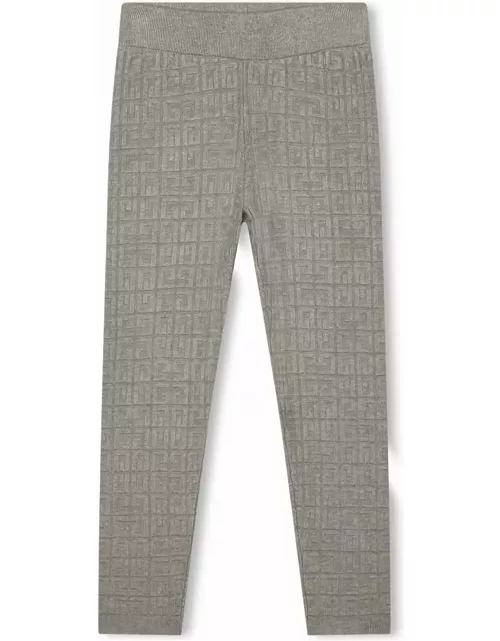 Givenchy Grey Leggings With 4g Motif