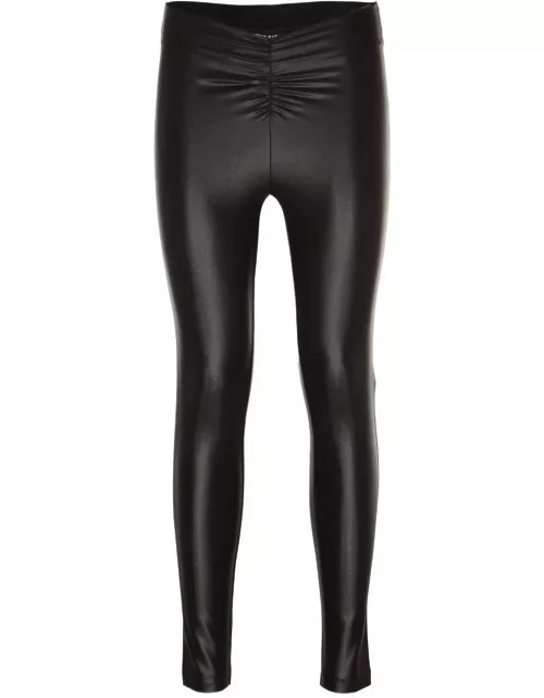 Versace Jeans Couture Ruched Coated Skinny Legging