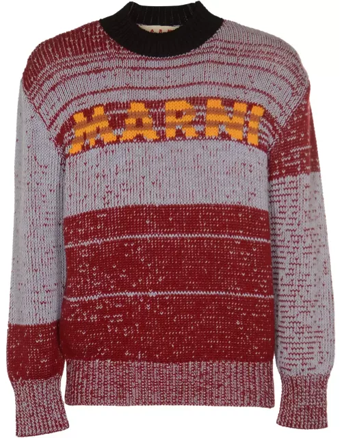Marni Rib Knit Logo Sweater