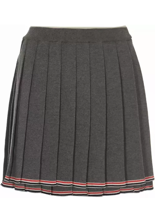 Thom Browne full Needle Pleated Mini Wool Blend Skirt