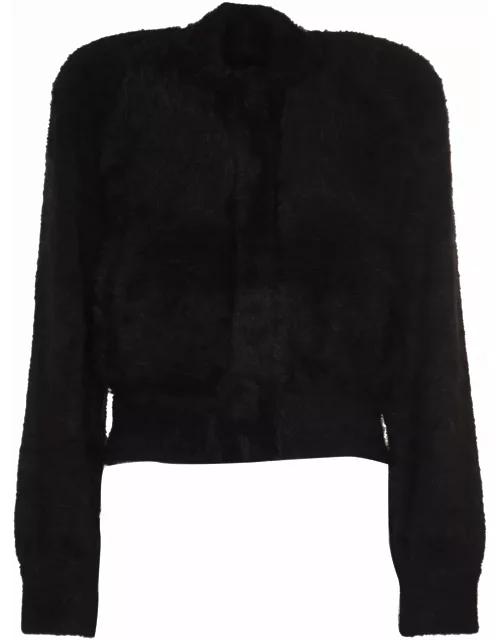 Alberta Ferretti Fur Applique Cropped Jacket