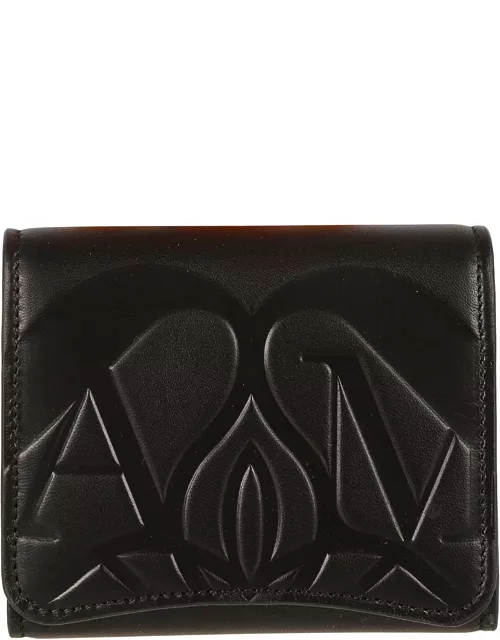 Alexander McQueen The Seal Embossed Tri-fold Wallet