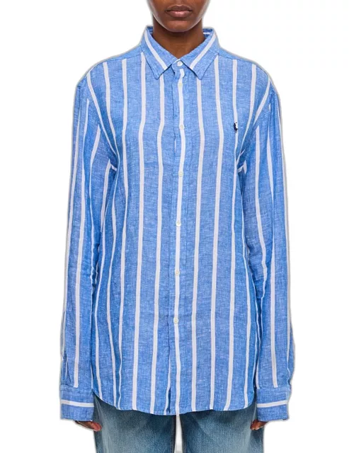 Polo Ralph Lauren Linen Striped Shirt Sky blue