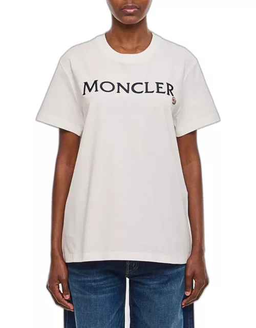 Moncler Regular T-shirt W/printed Front Logo White