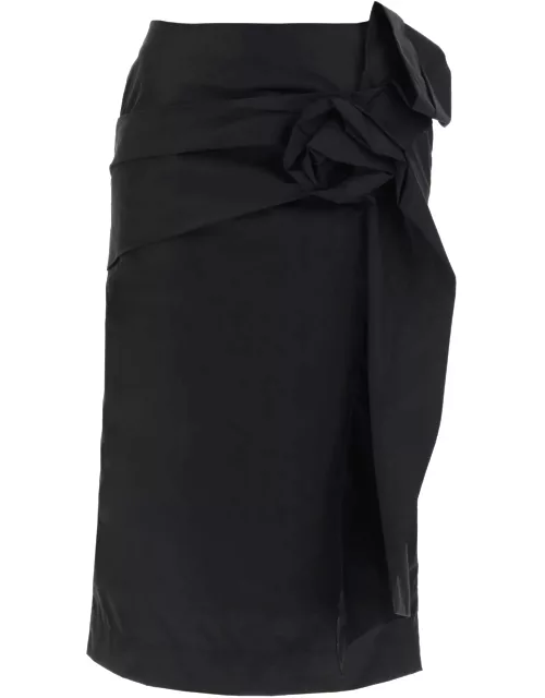 SIMONE ROCHA pencil skirt with floral applique