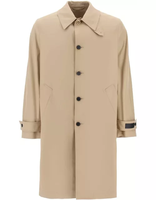 VERSACE "Single-breasted waterproof coat with