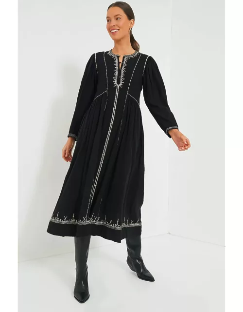 Black Embroidered Pippa Dres