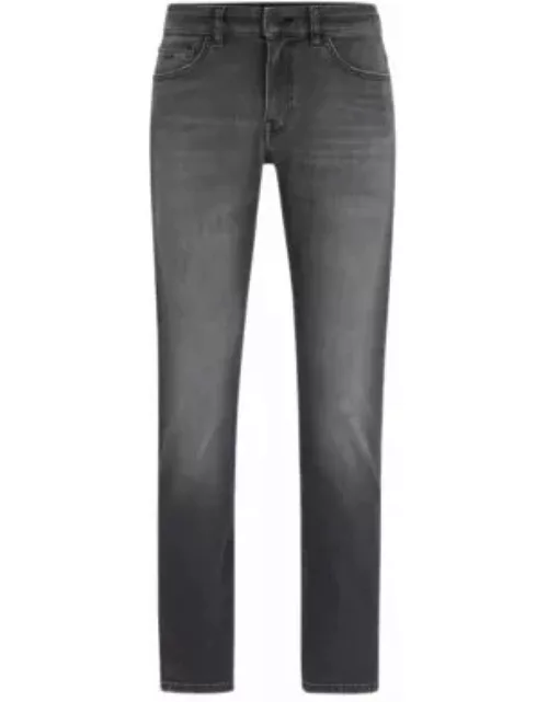 Slim-fit jeans in gray soft-motion denim- Grey Men's Jean