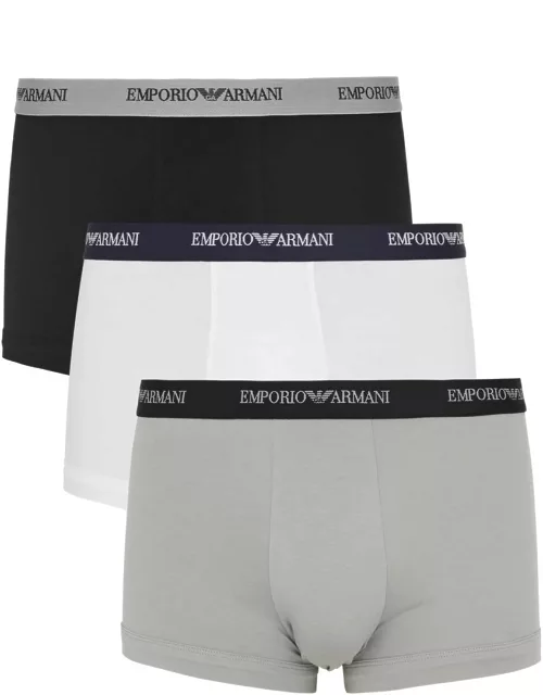 Emporio Armani Stretch-cotton Boxer Briefs - set of Three - Multicoloured
