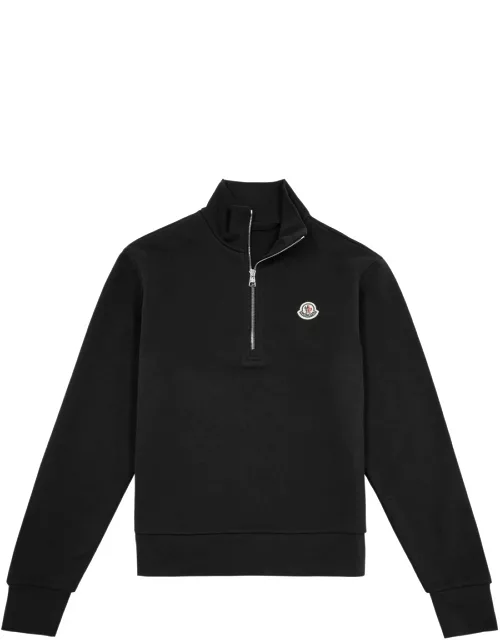 Moncler Half-zip Cotton Sweatshirt - Black
