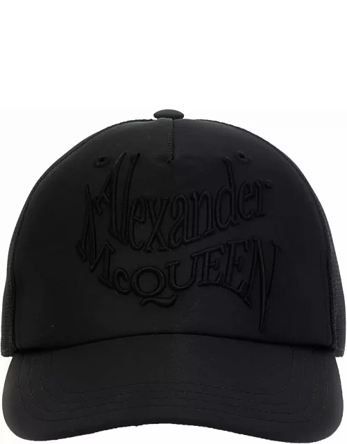 Alexander McQueen warped Logo Baseball Cap