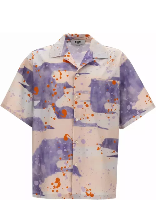 MSGM Camouflage Print Shirt