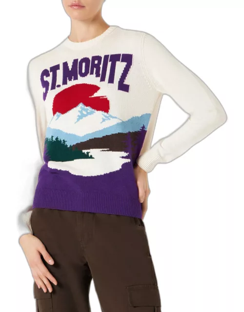 MC2 Saint Barth Woman Crewneck Sweater With St.moritz