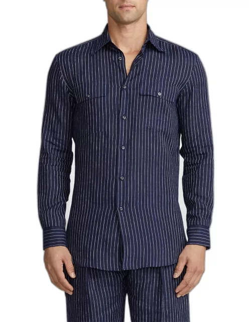 Men's Norfolk Pinstripe Button-Down Shirt