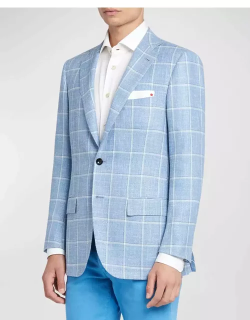 Men's Windowpane Cashmere-Blend Sport Coat