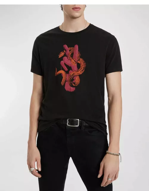 Men's Peace Snake Graphic T-Shirt