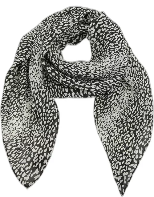 Carre Leopard-Print Silk Scarf