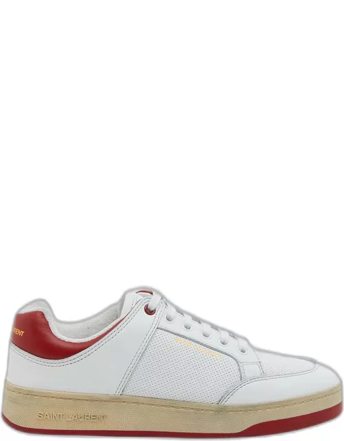 Bump Bicolor Leather Low-Top Sneaker