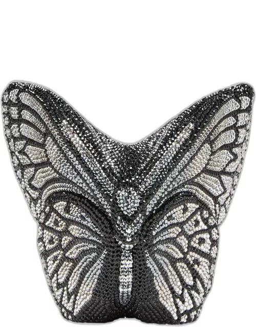 Butterfly Noir Crystal Clutch Bag
